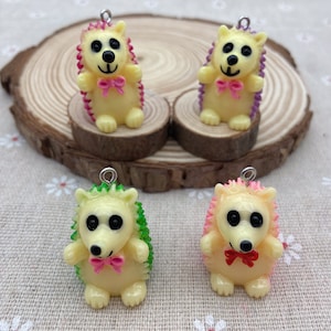Mixed Colors Hedgehog Charms,Resin Pendants For Jewelry Making,Earring Necklace Bracelet Findings Decoration Accessories,DIY Craft Supplies