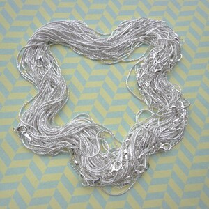 SALE--10pcs 1.2mm 17inch Silver snake chain necklace with lobster clasp