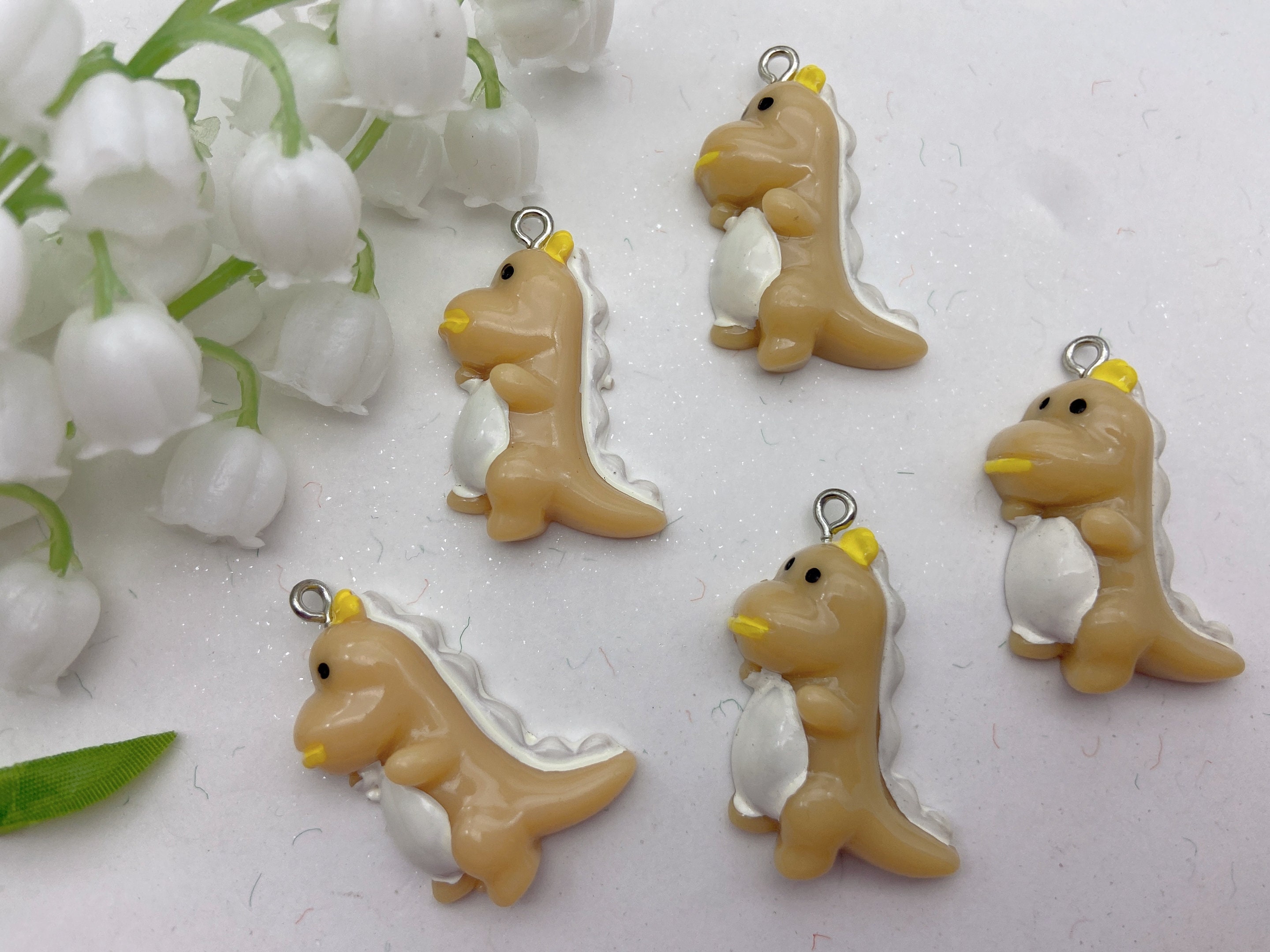 24 Stück Dinosaurier Charms Aus Harz – Bunte Anhänger Für Schmuck, Armbänder & DIY-Projekte