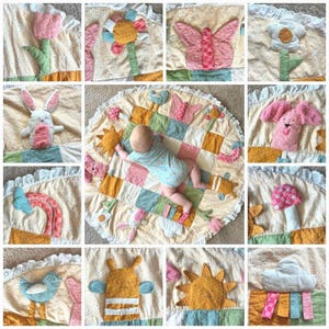 Baby Play Mat PDF Sewing Pattern | Tummy Time Quilt Tutorial | Interactive Baby Quilt | Sensory Activity Quilt image 2