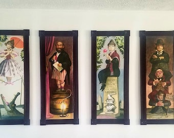 36x12 Haunted Mansion Stretch Portraits - Stretched Canvas - Large 12" x 36" each FULL SET Vintage Marc Davis Disney