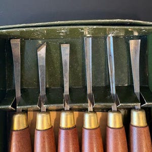 Marples Wood Carving Chisel Set 6 Gouges Boxed with Leaflet Sheffield England image 6
