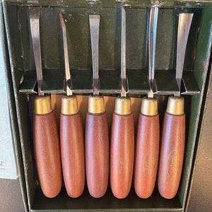 Marples Wood Carving Chisel Set 6 Gouges Boxed with Leaflet Sheffield England image 3