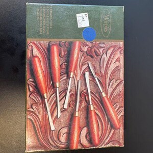 Marples Wood Carving Chisel Set 6 Gouges Boxed with Leaflet Sheffield England image 7