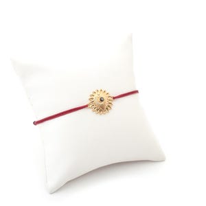 ブレスレット Cordon coeur doré à l'or fin 24 カラット et pierre semi-précieuse / Collection Ex Voto