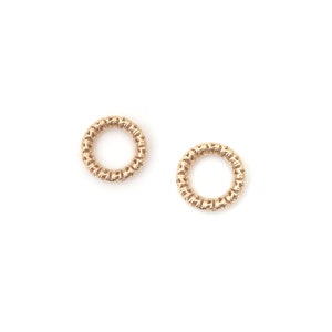 Boucles d&#39;oreilles puces dorées à l&#39;or fin 24 carats / Collection Médicis pur PM
