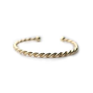 Bracelet jonc torsadé doré à l'or fin 24 carats / Collection Torsade