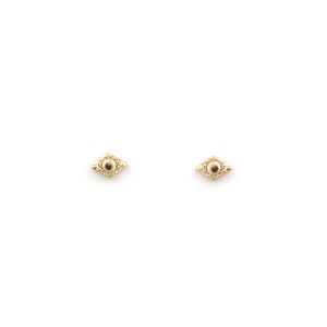 Boucles d'oreilles mini puces dorées à l'or fin 24 carats / Collection Tzia pur