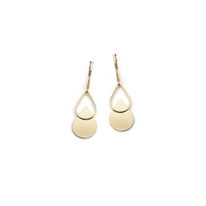 Boucles d&#39;oreille dorées à l&#39;or fin 24 carats / Collection Léiade