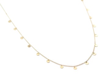 Sautoir doré à l'or fin 24 karaat / Collectie Pastille pure
