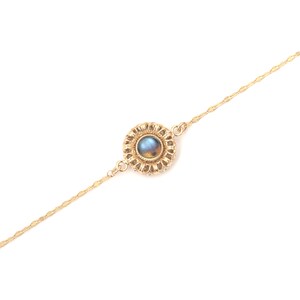 ブレスレット doré à l'or fin 24 カラット et pierre semi-précieuse / Collection Médicis