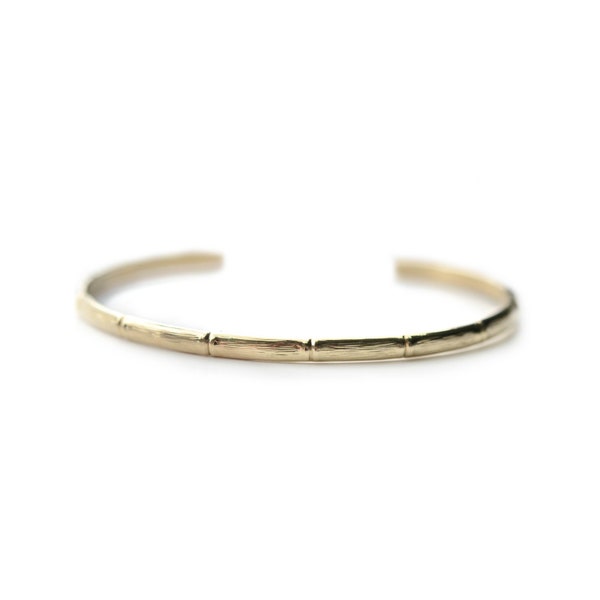 Bracelet jonc doré à l'or fin 24 carats / Collection Bambou
