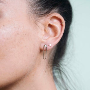 Boucles d'oreilles puces dorées à l'or fin 24 カラット エ ピエール セミプレシュース / コレクション アルページュ シンプル