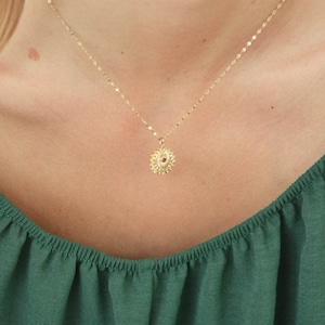 Collier cœur doré à l'or fin 24 カラット et ピエール セミプレシュース / コレクション Ex Voto シンプル