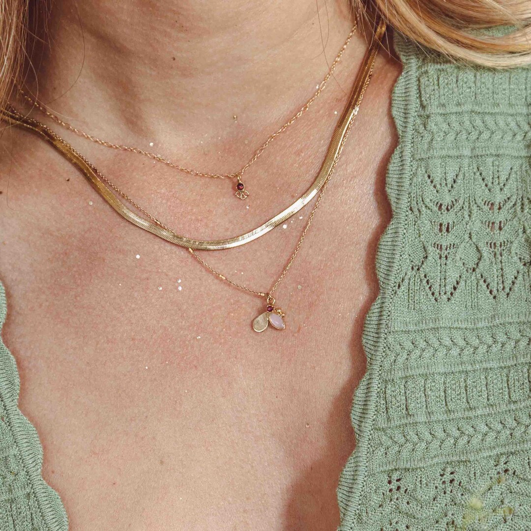 Collier kette platte doré à l'or fin 24 Karat Kollektion Mirage