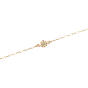 ブレスレット doré à l'or fin 24 カラット et pierre semi-précieuse / Collection Prunelle