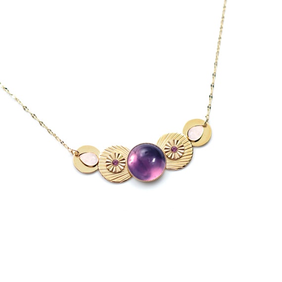 Collier Ethnique Doré Artisanat Du Monde – Longueur ~60cm + Rallonge, Neuf De Stock
