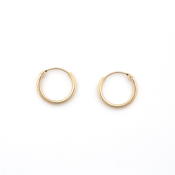Boucles D'oreilles Créoles En Acier Doré Avec Zircons - Neuves Avec étiquettes