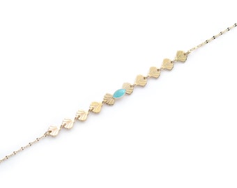 Bracelet Gourmette Coquillage Doré à L'or Fin - Marque Clovers - Neuf Avec étiquettes