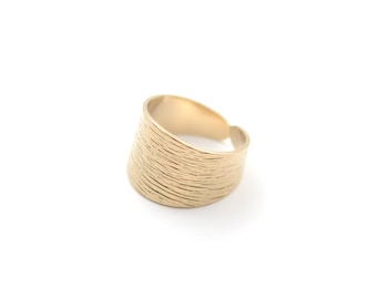 Bague plaquée à l'or fin 24 carats / Collection Forest