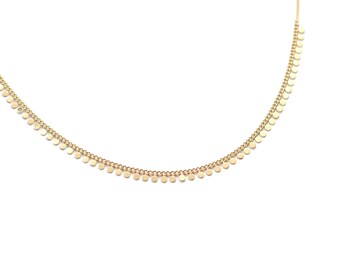 Collier pastille doré à l'or fin 24 Karat / Collection Myriade GM
