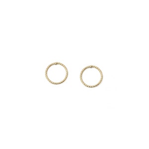 Boucles d&#39;oreilles puces dorées à l&#39;or fin 24 carats / Collection Ring pure