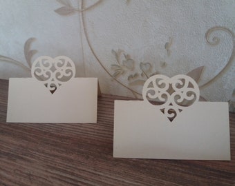 20  Heart  Place Card (4.72" x 3.62" inches)  / Escort Card for Wedding Party