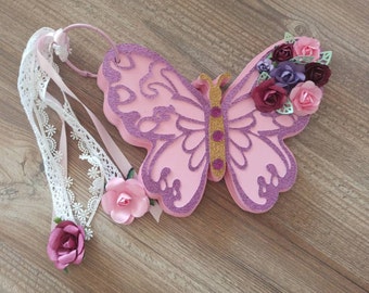 Handmade Butterfly Mini Album, Baby Shower Guest Book