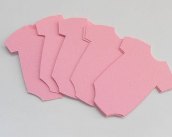 Onesie Paper Die Cuts, Baby Shower Favor Tags