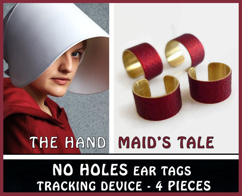 No Holes Red Ear Tags the Handmaid's Tale Costume Ear Etsy
