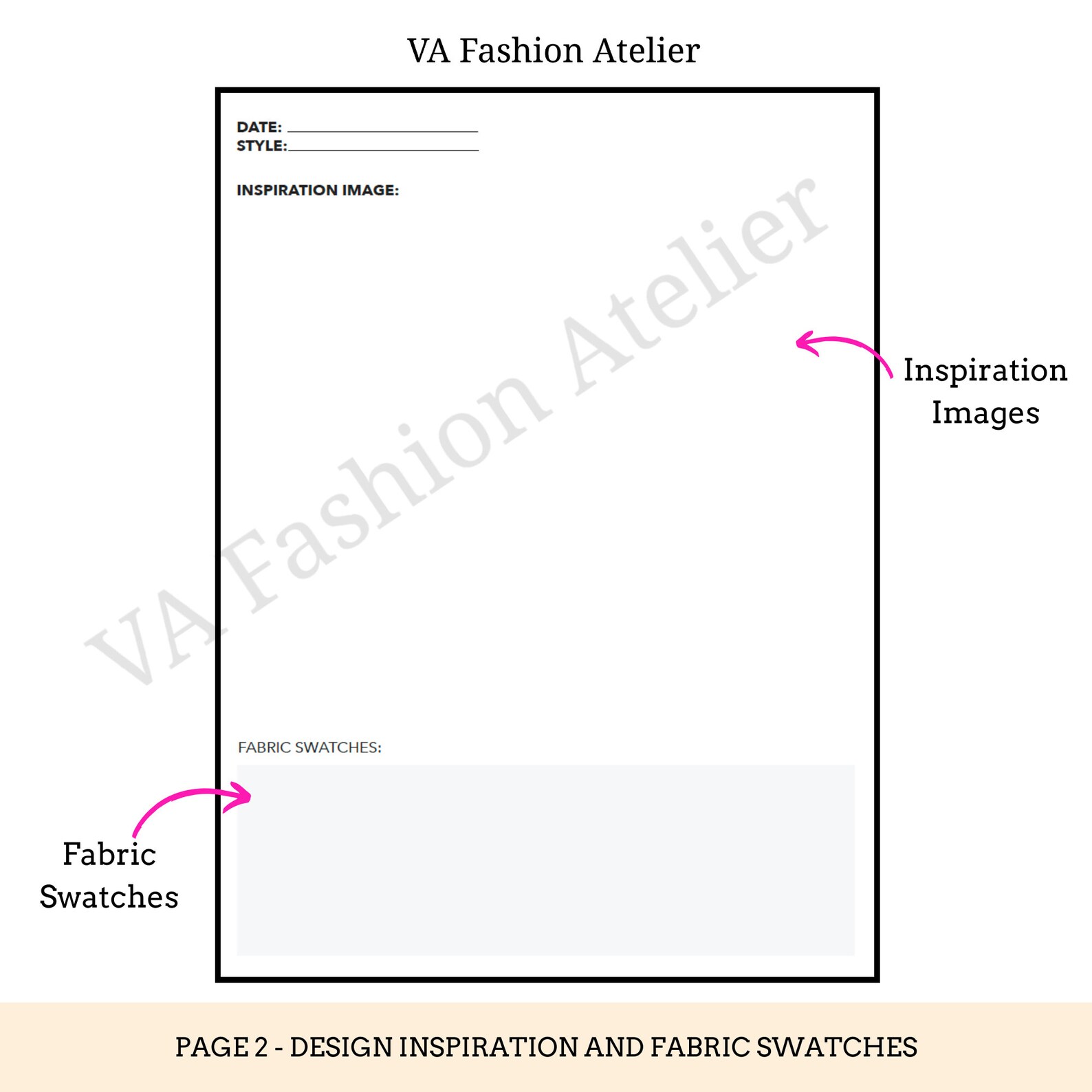 BUNDLE Fashion Design Templates Sketch Details Planner PDF Etsy