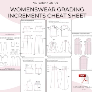 How to Grade your Patterns - Guidelines for Womenswear - PDF file A4 Printable *UPDATED*