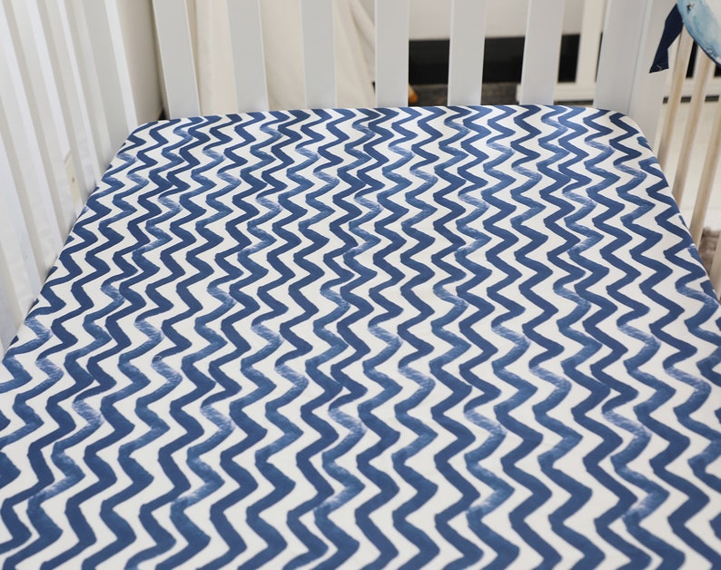 Baby Boy Blue Whale Crib Bedding Set Minky Blanket Skirt Etsy