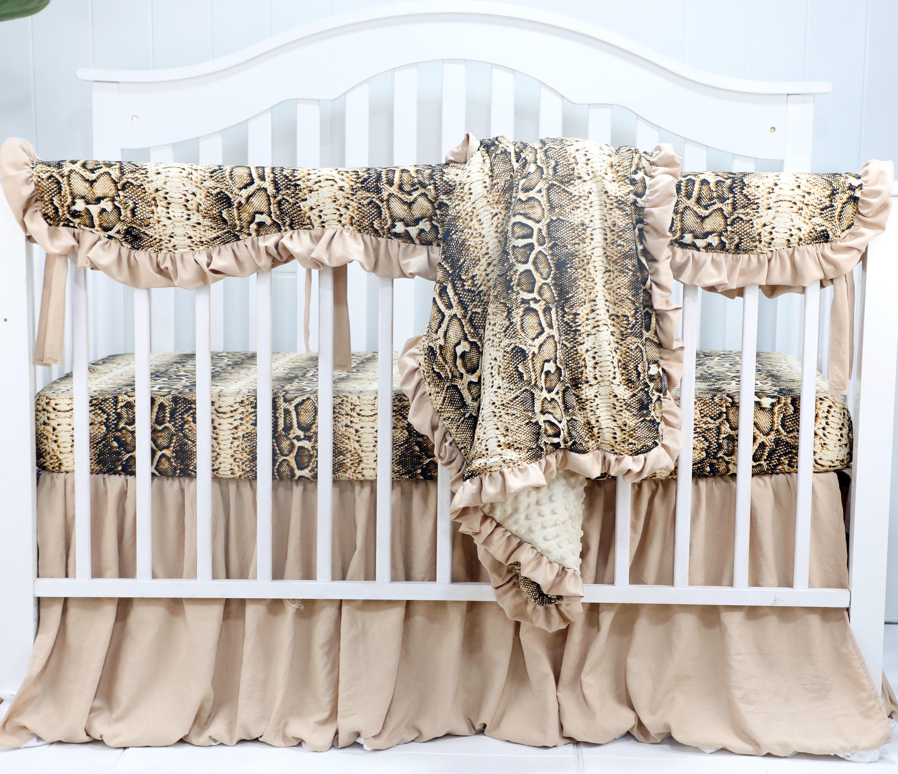 pink ruffle crib bedding