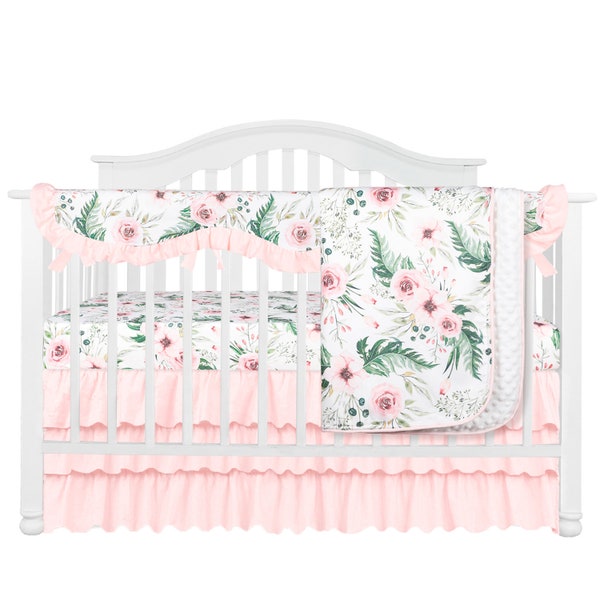 Rose Crib Bedding Etsy