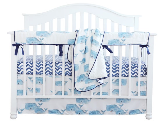 whale crib bedding set