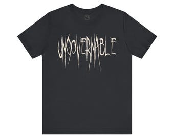 Ungovernable Feminist Goth Graphic Tee | Horror Font Alt Clothing