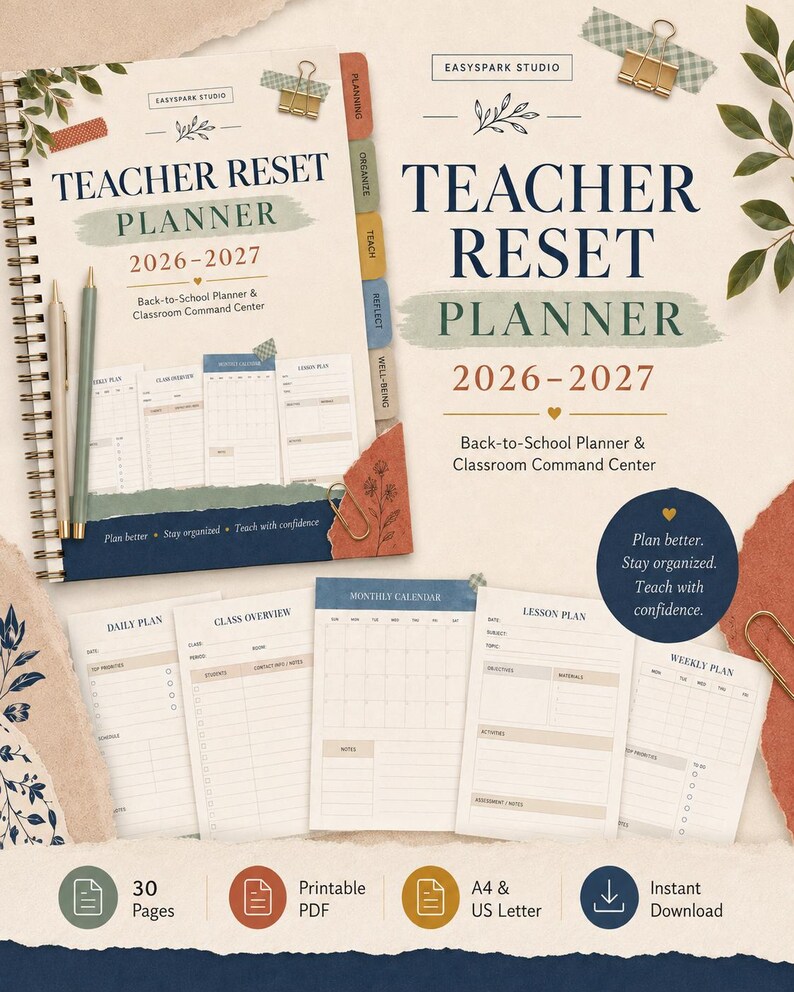 Agenda De Rentr e 2026 2027 Pour Les Enseignants Planificateur De 