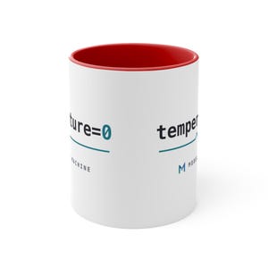 Mug couleur accentuée « Température zéro » | Tasse à café humoristique pour ingénieur en IA (LLM) | Cadeau pour programmeur déterministe | Mug pour codeur geek