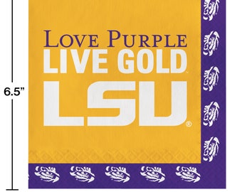 40ct Clemson University Tigers 2-ply Beverage Napkins Party college football