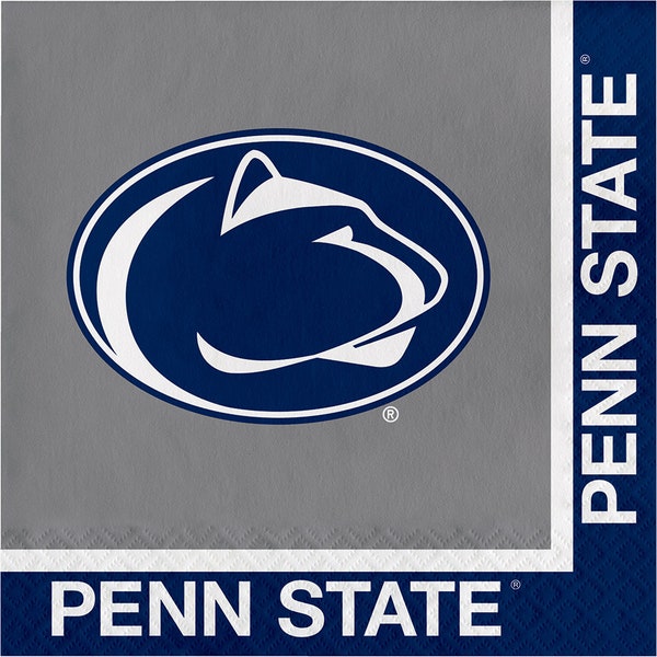40ct Penn State University Nittany Lions 2-ply Premium Lunch Napkins College Football Party Tailgate Luncheon