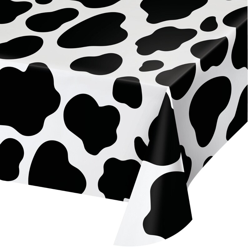 2pack Cow Animal Print Disposable Tablecovers Allover Etsy