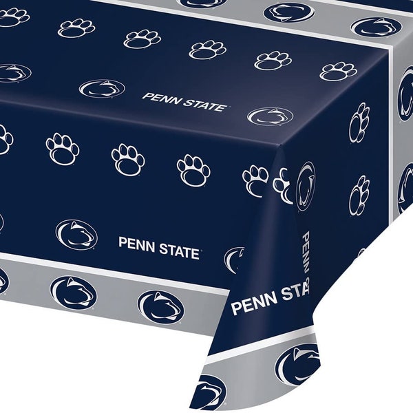 2-Pack Penn State University Nittany Lions Premium Plastic Table Covers College Football Party