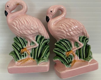 Vintage Pink Flamingo Salt /& Pepper Shakers Retro Florida Kitchen Decor