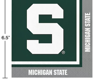 40ct Michigan State University Spartans 2-ply Premium Lunch Napkins College Football Party Tailgate