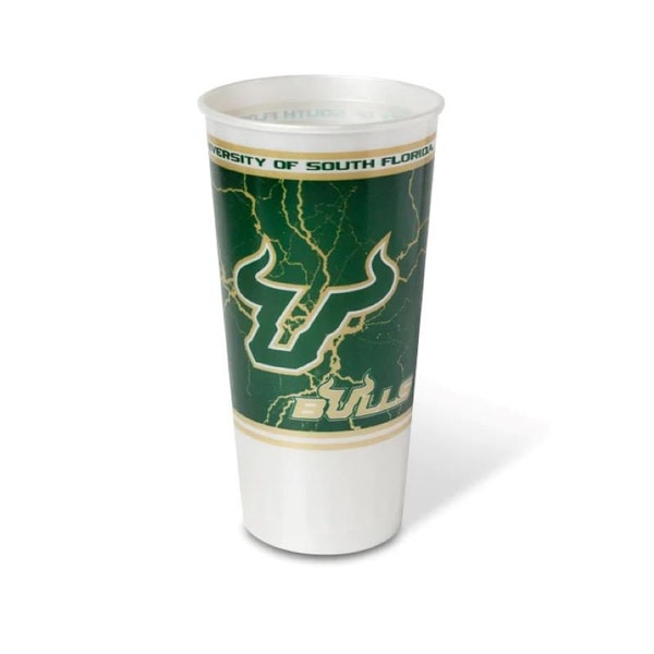 4ct South Florida Bulls Re-Usable Souvenir Cups Large 24oz size- College Football Party Tailgate Tumbler