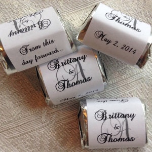120 MONOGRAM Hershey Nugget Wedding or Party wrappers/stickers/labels (Personalized Favors) for any party/event