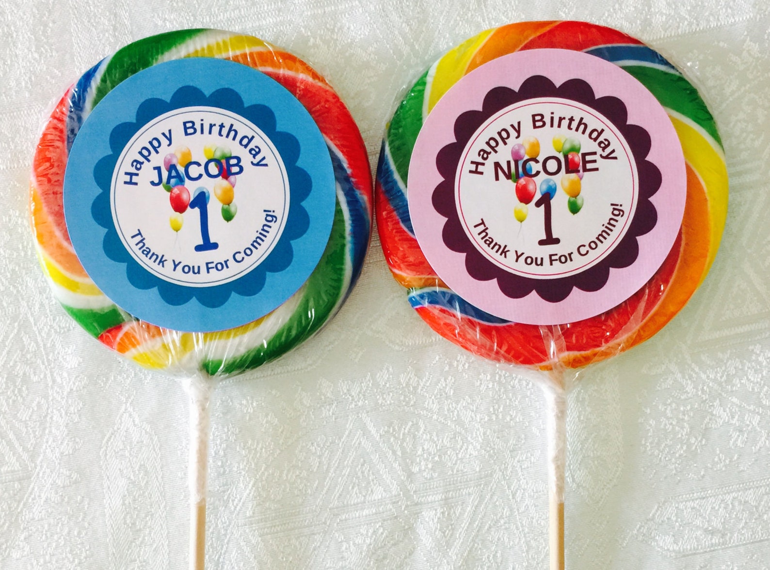 10 EXTRA LARGE 4 Delicious LOLLIPOPS Personalized for Etsy
