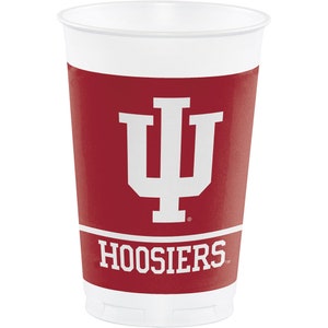 16-ct University of Indiana Hoosiers Plastic 20oz Disposable Party Cups College Football Party
