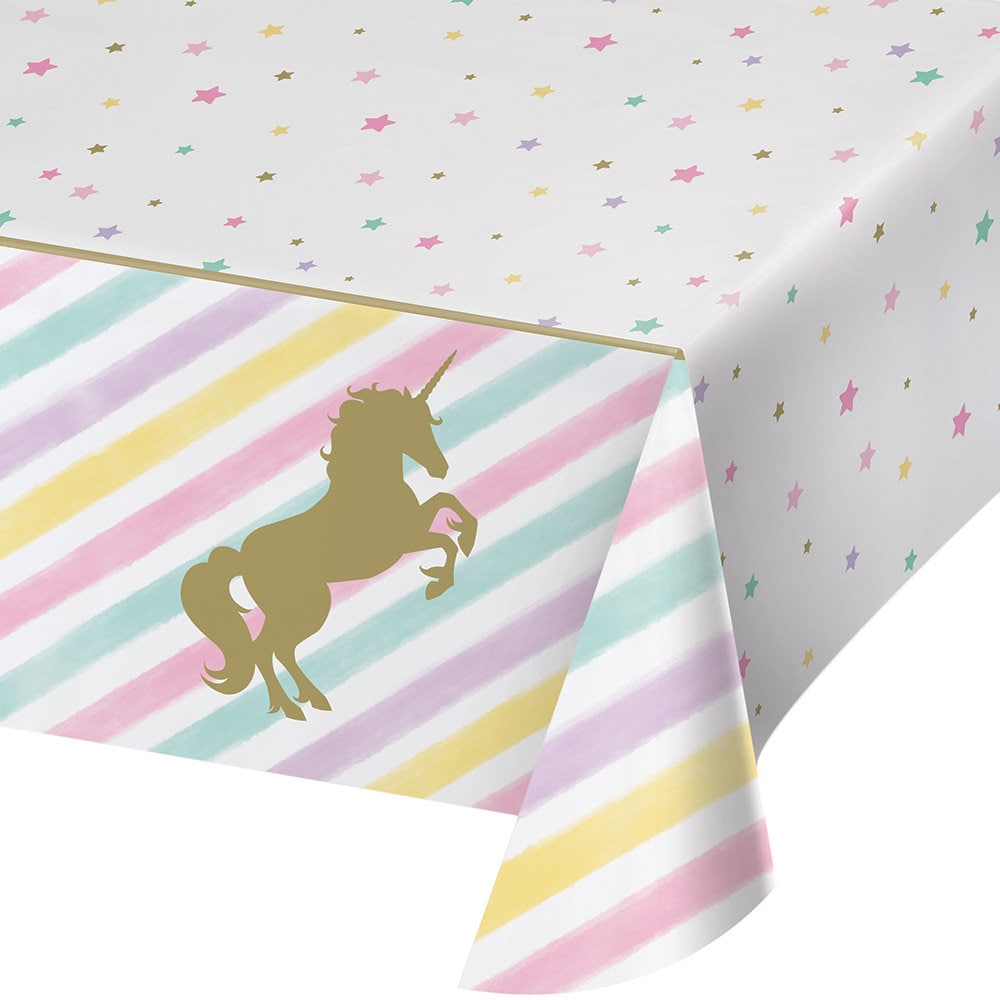 Unicorn Sparkle Birthday Party Table Cover Cloths 54 x 102 Kids Girl Bday